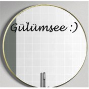 Resim Ayna Dekorasyon Sticker- Gülümsee :) 40CMX6CM 