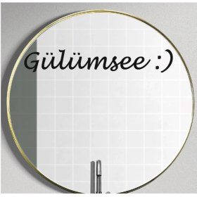 Resim Ayna Dekorasyon Sticker- Gülümsee :) 40CMX6CM 