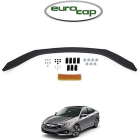 Resim Eurocap Honda Civic Ön Kaput Maskesi Koruma Rüzgarlığı Deflektör 