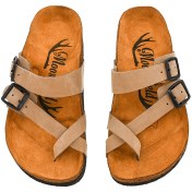 Resim Moosefield Kids Unisex Hakiki Deri Bej Çocuk Terlik 
