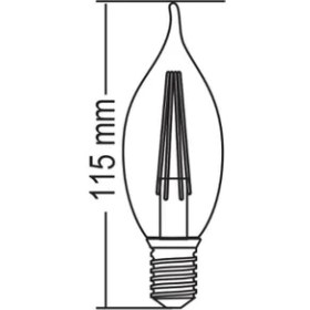Resim Forlife 4 Watt E14 Şeffaf Kıvrık Rustik Ampul - 7 Adet 
