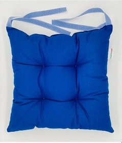 Resim 4lu Mavi Sandalye Minderi-40x40 Cm Bağcıklı Sandalye Minderi-bahç 