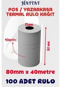 Resim Hattat Termal Pos Rulo 100 Adet Rulo 80 MM x 40 M 