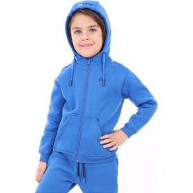 Resim Toontoy Unisex Çocuk Nakışlı Hırka Saks 