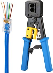 Resim aogo Yeni Nesil Rj45 Pense Rj12 R J45 Sıkma Makaslı Network Ağ Pense Ez Rj45 Crimper 8p 6p 