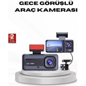 Resim Znv Zenvia Mey İthalat Full Hd Üç Kameralı Araç Kamerası G-sensörlü Ve Gece Görüşlü Znv2025 Cmn 