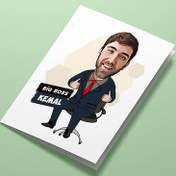Resim Büyük Patron Karikatürlü Tebrik Kartı 
