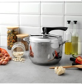 Resim Hisar Bergama İndüksiyon Tabanlı Düdüklü Tencere 6 Lt Gümüş 