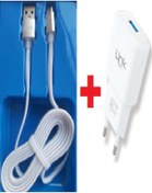 Resim Link Tech T444 Strong 2.1a Auto-ıd Özellikli Şarj Başlık +sunix Sc04 Micro 3 Amper Hızlı Şarj Kablosu 