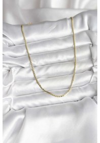 Resim Ceylan Adam 14k Gold Renk Kaplama Ezme Zincir Model Cm Kadın Kolye Çok Renkli 