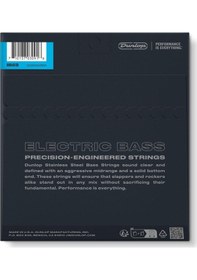 Resim Jim Dunlop Dbs45125 Stainless Steel Medium 5 Tlli Bas Gitar Teli .045-.125 