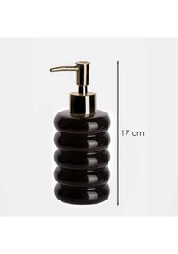 Resim Porsima 3204 Seramik Tezgah Üstü Banyo Mutfak Lavabo Sıvı Sabunluk 275 ML Siyah 