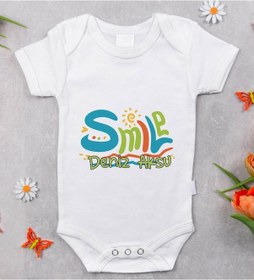 Resim Bitmeyenkartus Bk Kids Isimli Smile Tasarımlı Bebek Body Zıbın - Model 1 Çok Renkli 