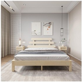 Resim Lotus X Model Doğal Çam Ahşap Karyola-48 150 x 200 CM 