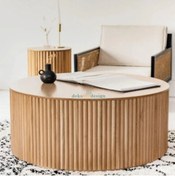 Resim dekober Doğal Natural Orta Sehpa 100 Çap 
