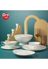 Resim Jumbo Moon Gold 64 Parça 12 Kişilik Yemek Takımı 