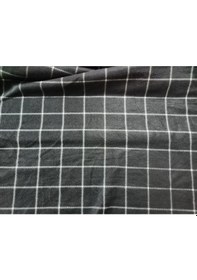 Resim Metrelik Polar Kumaş Ekose Polar Kumaş Kareli Siyah Beyaz Kaliteli Polar 