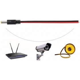 Resim 10 Adet Dc Power Jack Kablosu 25 Cm Düz Erkek Çoklu Set Kamera Modem Led Adaptör Güç Bağlantı Kablosu 