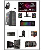 Resim RAMTECH RMT2005 Ryzen 5 5500 Rx 580 8Gb / 16Gb Ram / 500Gb M2 27'' 180Hz Full Set Gaming Masaüstü Bilgisayar 