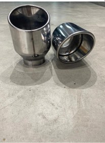 Resim Tek Çıkışlı 110mm Egzoz Ucu Eğik Ağız Silindirik 