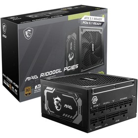 Resim MSI Mag A1000gl Pcıe5 1000w 80 Gold Full Modüler Power Supply 