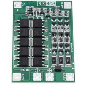 Resim 3s 40a Bms 12.6v 18650 Lityum Pil Şarj Koruma Modülü 