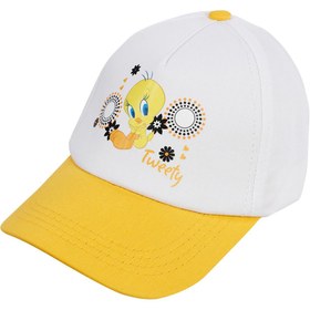 Resim Tweety 6-9 Yaş Kız Kep Şapka - Beyaz - Beyaz&Sarı / Standart 
