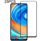Resim 25 Adet 9h Yüzey Sertliği 2.5d Tam Tutkal Tam Ekran Temperli Cam Film Xiaomi Redmi Note 9 Pro Max Için 