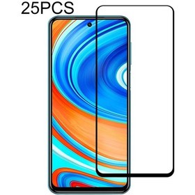 Resim 25 Adet 9h Yüzey Sertliği 2.5d Tam Tutkal Tam Ekran Temperli Cam Film Xiaomi Redmi Note 9 Pro Max Için 