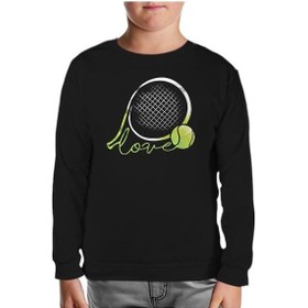 Resim Lord Tshirt Tenis - Love The Ball Siyah Çocuk Sweatshirt 