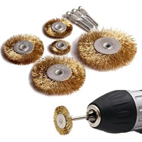 Resim Neler Geldi Neler Tel Matkap Hobi Fırça 5+3 Pim 8 Parça Set Tel Fırça Seti Matkap Ucu Tel Fırça Pas Kir Boya Temizleme 