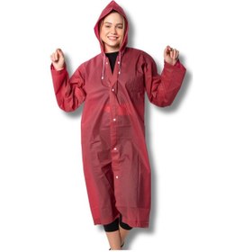 Resim Kadın Erkek Yağmurluk Kapüşonlu Çıtçıtlı Eva Bordo Yağmurluk Bymmrc881r07 Bordo 