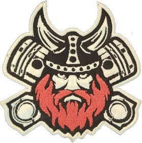 Resim Sim Nakış Viking Nakış Işleme Arma Patch Peç 9×9 Cm 