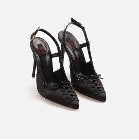 Resim Rouge Uzun Topuklu Kadın Gece & Abiye Ayakkabı 9033 Siyah 