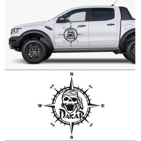 Resim Melek Pazarı Dakar Pusula Off Road Araba STICKER-S1820 