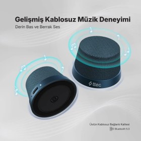 Resim Ttec Vox Mini M Magsafe Uyumlu Kablosuz Bluetooth Hoparlör Lacivert 2BH13L 