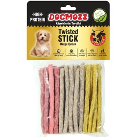 Resim Dogmozz Premium Deri Stick Kalın Burgu Çubuk Munchy 50'li 
