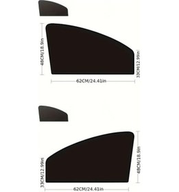 Resim Dashanshop Manyetik Araç Perdeleri: Tam Güneşlik Ön Cam İçin Siyah 2'li Set, Kolay Kurulum 