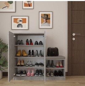 Resim Retro Taş Ayakkabılık A-27 Çok Renkli 