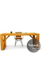 Resim Neiwel Diaz Doğal Ahşap Çalışma ve Ofis MASASI-100 cm -200 cm 