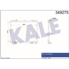 Resim KALE Radyatör Sorento I Al/pl/brzklr-349275 253103e050 253103e056 253113e05 253103e050 