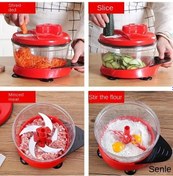 Resim Willowhaven Kırmızı Manuel Sebze Doğrayıcı, Sarımsak Blender, Çok Amaçlı Rv Mutfak Doğrayıcısı 