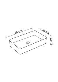 Resim Lena Ey 7034S Tezgah Üstü Lavabo Siyah & Altın 