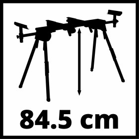 Resim Orijinal Einhell Gönye Kesme Standı MSS 1610 (büyük testereler için, yüksekliği ayarlanabilir, uzatılabilir iş parçası destekleri ve hareketli tekerlekler, katlanabilir) - 4310615 