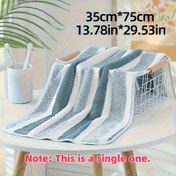 Resim İki Renkli Mükemmel Kalite, Son Derece Yumuşak, Yüksek Emici ve Hızlı Kuruyan Havlu Seti - Uzay Temalı Modern Çizgili Tasarım ile. El Havlusu için 88.9 cm x 75.01 cm ve Banyo Havlusu için 3.56 metre x 70.0 cm Boyutları, Banyo Kullanımı için Uygun. 