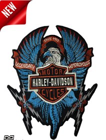 Resim SUNA GİYİM 3d kabartma harley buyuk boy ceket,yelek arma 