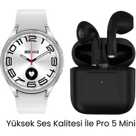 Resim sanalticaretiniz Watch 6 Classsic Akıllı Saat ve Pro 5 Mini Bluetooth Kulaklık 