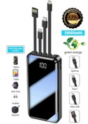 Resim hakopro 20.000 Mah Dahili Çoklu Kablolu Dijital Göstergeli Taşınabilir Powerbank Siyah Pb-2001 