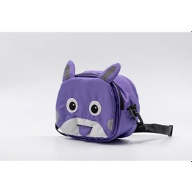 Resim Bisiklet Gidon Çantası Hydra Mor Omuz Askılı Çocuk Bisikleti Direksiyon Çantası Siyah 