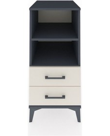 Resim Kronos Komodin 2 Raflı 2 Çekmeceli 44x59x96 Antrasit-aytaşı Antrasit 